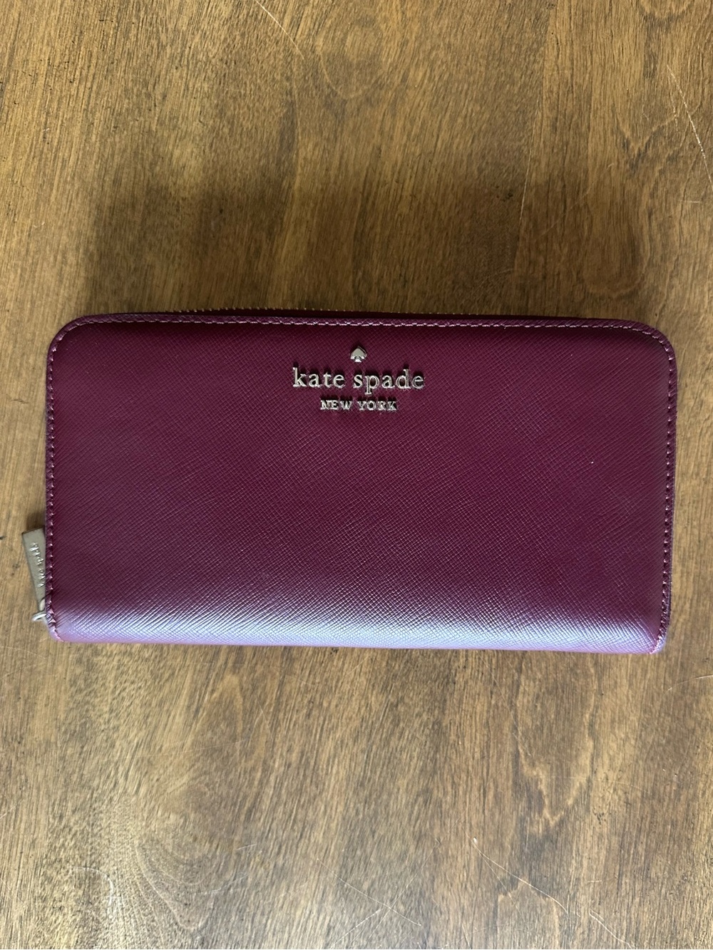 kate spade New York Full Size Zip-Around Wallet in Burgundy